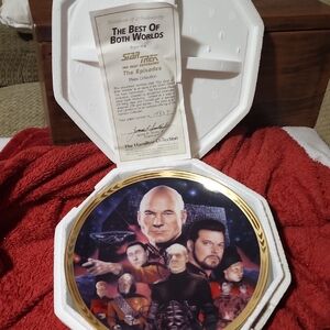 Star Trek Collector's Plate. The Best Of Both Worlds.
